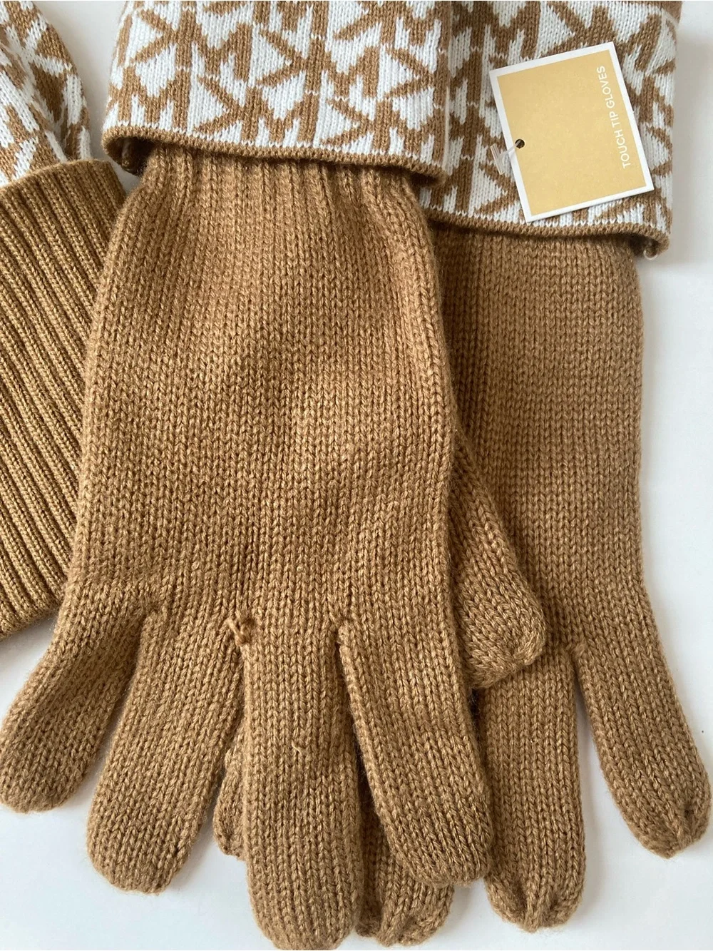 MICHAEL Michael Kors Logo Beanie Hat Glove Set
